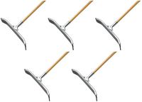 Ettore Curved Industrial Duty Steel Floor Squeegee with Handle, 24-Inch (Fіvе Расk)