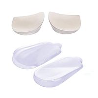 Medial & Lateral Heel Wedge Silicone Insoles - Corrective Adhesive Shoe Inserts to Help Foot Alignment & Knee Pain from Knock-Knees, Bow Legs (2 Pairs Kit)