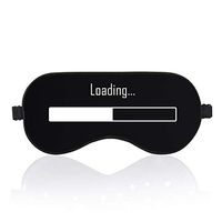 BYBART Loading Sleep Mask, Soft & Comfortable Eye Mask with Adjustable Head Strap Light Blocking Eye Cover for Kids Women Men