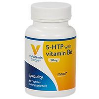 The Vitamin Shoppe 5HTP with B6 50 MG (5Hydroxytryptophan) Provides Mood Sleep Support, Once Daily (60 Capsules)