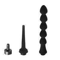 Connecting Shower Tube Silicone Enema Nozzle Attachment 2Piece Set Cleaning Anal (Tip Mouth + Pull Beads)