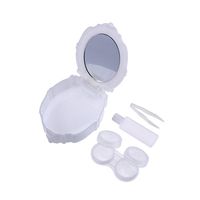 ROSENICE Contact Lens Case Mini Travel Simple Contact Case Container Holder(White)