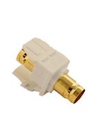 Leviton 40832-BW BNC QuickPort Adapter, Gold-Plated, White