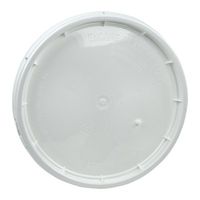 White Tear Strip Lid with Gasket for 5 Gallon Bucket (6 Lids)