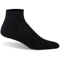 Diabetic Crew Socks, Feelwe Mothers Day Gift Ankle Diabetic Socks Diabetic and Circulatory Non-Binding Crew Socks Seamless Toe Mothers Day Gift Health Socks 1 Pair Black M