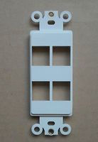 DECORA KEYSTONE JACK 1 2 3 4 6 PORT MODULAR WALL INSERTS PLASTIC COVER WALL PLATE WHITE (4 Port)