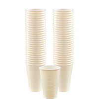 Big Party Pack Vanilla Creme Plastic Cups | 12 oz.| Pack of 50 | Party Supply