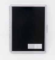 Matte Black Compact (9 100s) Metal-Plated Cigarette Case & Stash Box