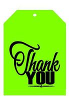 CakeSupplyShop Item#00007TGT Electric Lime Thank You Bulk Gift Tags 2-1/4"x3-1/2" - 50pack