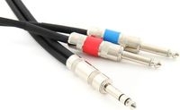Pro Co 20 Feet IPBQ2Q-20, 1/4 Inches TRS to (2) 1/4 Inches TS Insert Cable