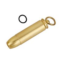 CUTICATE Outdoor Survival Waterproof Sealed Case Brass Fire Starter Keyring