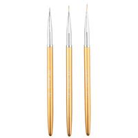 Nail Art,Putars Fashion 3Pcs UV Gel Acrylic Nail Art Brush Set Art Builder Painting Pen Design Nail Art