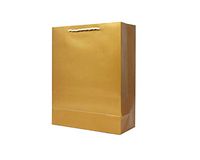 Singular Metallizing Party Gift Paper Bags Large Size (Set of 12) (Vertical(12.2" X 16.5" X 4.7"), Gold) Best for Christmas, Thanksgiving Gift