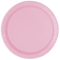 Unique Industries, Paper Plates, 16 Pieces - Light Pink