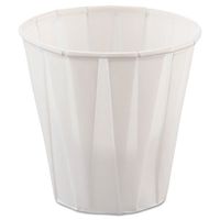 SOLO Cup Company Medical & Dental Treated Paper Cup, 3 1/2 oz, White, 100/Bag - Includes 50 Sleeves of 100 Each.
