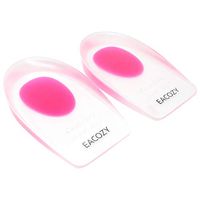 Heel Cups, 4PCS Gel Shoe Inserts for Plantar Fasciitis, Spus, Achilles Cushion Insoles, Shock Absorbing Support, Adhesive Pads, Suitable for Women Shoe Size 4.5-8.5