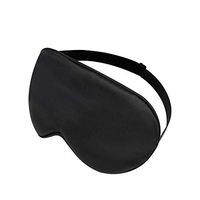 100% Mulberry Silk Sleep Mask Blindfold Eye Mask for Sleeping with Soft Elastic Strap Black
