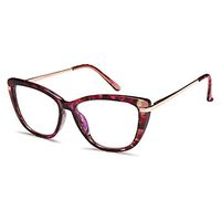 VVDQELLA Womens Ladies Oversized Cat Eye Reading Glass, Blue Light Blocking Glasses, Spring Hinge Modern Eyeglass Frame