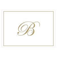 Caspari Gold Embossed Initials Boxed Note Cards in Letter B, 32 Cards & Envelopes