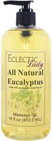 All Natural Eucalyptus Massage Oil, 16 oz, 100% Natural Ingredients, With Sweet Almond Oil and Organic Jojoba Oil, Preservative Free