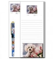 White Poodle Stationery Gift Set