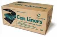 Greencore Recycled Plastic Can Liners 12-14 Gallon (Clear) - Package of 500