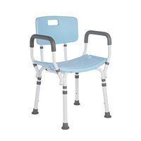 Lifestyle Mobility Aids Premium Shower Chair with Back and Padded Arms (Blue)