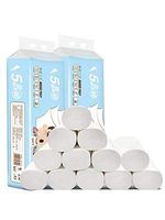 Silky & Smooth Soft 5-Ply Toilet Paper 5-layer Toilet Paper Household Toilet Paper Original Wood Pulp Toilet Paper Roll Paper 12prolls