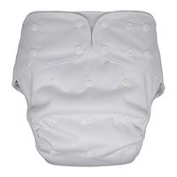 Cloth Diaper Cover - Reusable Special Needs Incontinence Briefs for Big Kids, Teens and Adults (White, Youth)