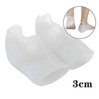 QCUTEP Silicone Heel Cups, Gel Heel Protectors Invisible Height Increase Heels for Heel Pain Achilles Tendinitis Men and Women Height 4cm / 1.6inch