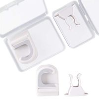 White Self Adhesive Mop and Broom Holder, Wall Mounted Storage Rack Storage & Organization for Home, Bathroom, Kitchen and Closet - 4 Pack