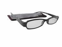 Calabria 758 Reading Glasses w/Matching Case in Black +3.5