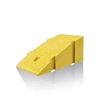 Splice Non-Slip Triangle Pad, Color Plastic Pressure Resistance Ramp Mat, Convenience Store Cafe Threshold Ramp (Size: 25 45 19cm) (Color : Yellow)