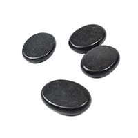 Windfulogo 4Pcs Hot Massage Stones Set Natural Basalt Heated Warmer Stone for Spa Massage 2.36 x 3.14in (6x8cm)