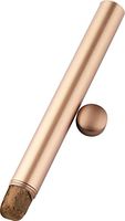 Visol Products VCASE507 Kundan Brushed Aluminum Cigar Tube, Gold Satin Finish