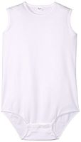 4-Care Legless, Sleeveless, Zipper Back and Snap Crotch Bodysuit, White, Medium, 0.55 Pound
