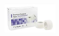 Medical Tapes. Case of 120 Surgical Tapes 1" x 10 yds. Non-sterile Plastic Tape for tubing and Medical Devices. Water Resistant Adhesive Tapes. Hypoallergenic, Latex-Free.
