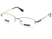 De Ding Men Women Metal Half Frame Reading Glasses(Gold, 3.0)