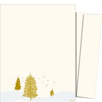 Mara-Mi Letterhead Gold Tree, 8.5 x 11 Inches,10 sheets/envelopes (36828)