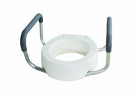 Essential Medical Supply Toilet Seat Riser with Removable Arms - Standard Bowl, 17.5 x 13.5 x 3.5 Inch