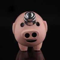 Lighters Creative Compact Little Piggy Jet Lighter Butane Pig Inflated Dual Nozzles Free Fire Lighter Bar Metal Funny Toys No Gas
