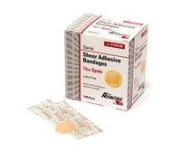 PRO ADVANTAGE SHEER ADHESIVE BANDAGE - Adhesive Bandage, Spots, 7/8" Dia, 100/bx, 12 bx/cs