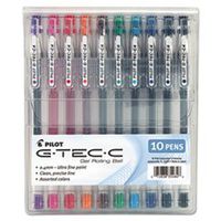 G-Tec-C Ultra Gel Ink Stick Pen, Assorted Ink, .4mm, 10/pack, One random color will be shipped