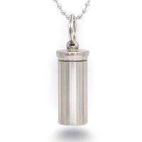 Haxtec Keychain Titanium Pill Fob Necklace Portable Waterproof Metal Keychain Pill Holder for Emergency Asprin and Nitroglycerin Pills (Smooth)