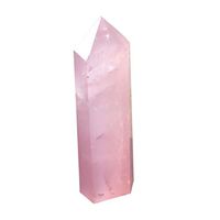 Meidexian8888 Pink Rose Quartz Crystal,40-50mm Natural Rock Pink Rose Quartz Crystal Wand Point Healing Mineral Stone (pink)