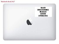 Moonlight Printing Vinyl Decal Sticker Skin Print/Bad Decisions Make Good Stories for Square 4x2 MacBook Laptop