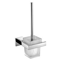 Leyden Wall Mount Chrome Finish Stainless Steel Material Toilet Brush Holder
