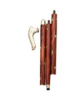 Wooden Walking Stick For Women and Men - Wooden Walking Cane Hand Carved Stick Fashionable Sturdy Walking Cane With Round Brass Tip 37 Inch