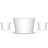 8 oz Paper Hot/Cold Ice Cream Cups - 100ct (White)