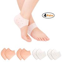 4 Pairs Silicone Heel Cups Gel Heel Protectors Heel Cushion Pads for Heel Pain Relief Dry Cracked Heel, Plantar Fasciitis, Achilles Tendinitis